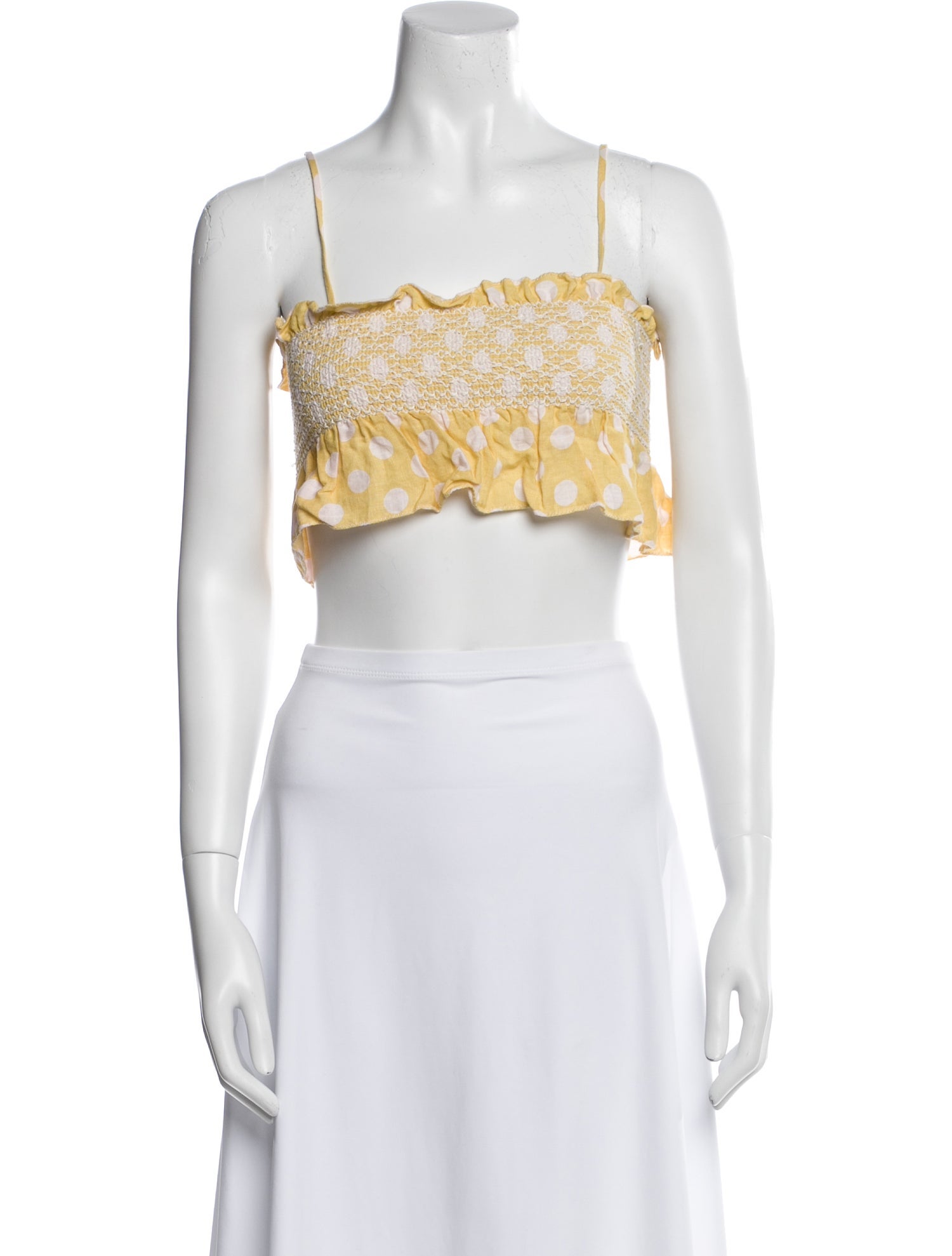 Lisa Marie Fernandez Linen Printed Crop Top