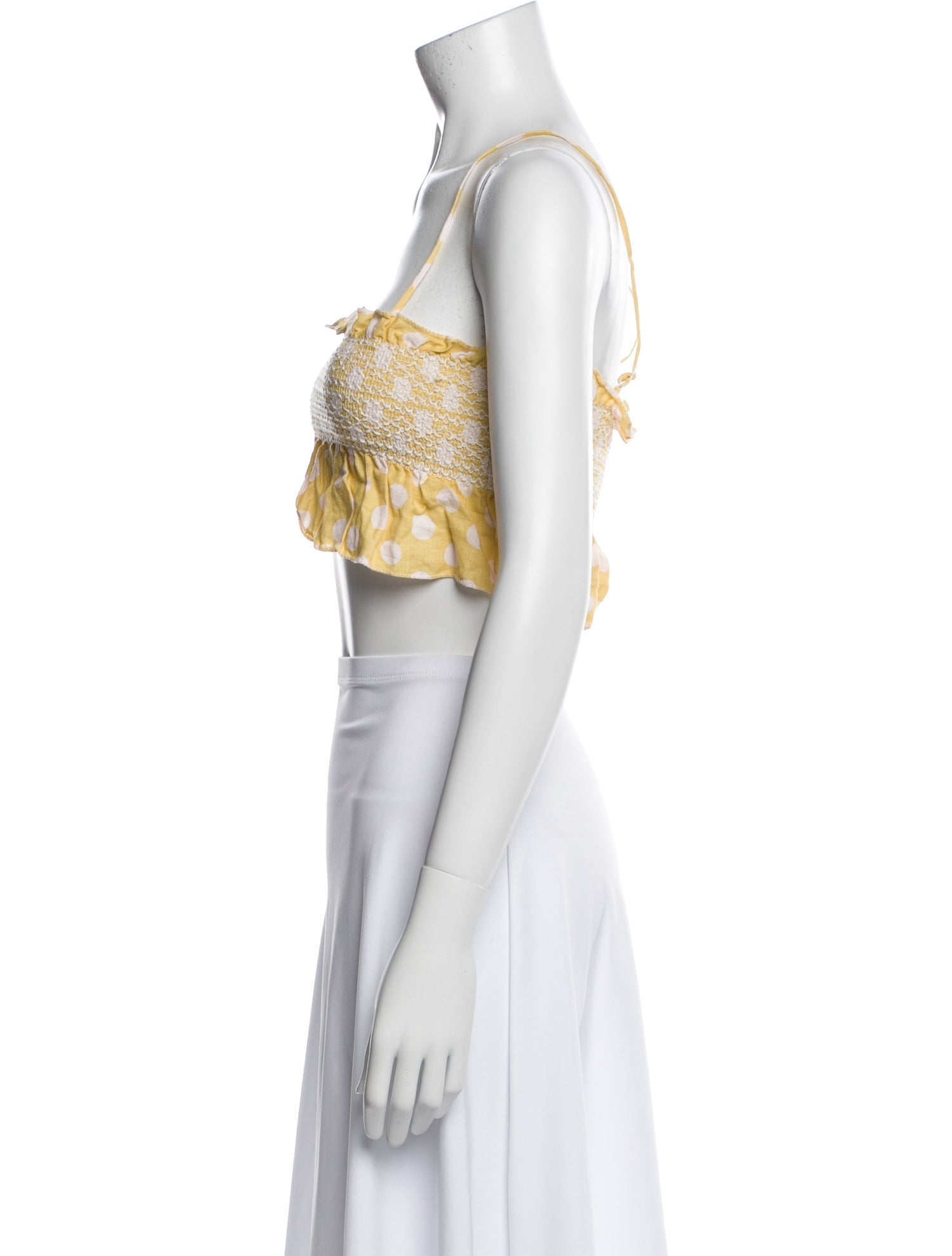 Lisa Marie Fernandez Linen Printed Crop Top