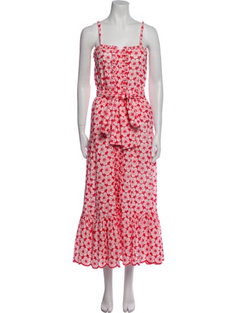 Lisa Marie Fernandez Floral Print Long Dress