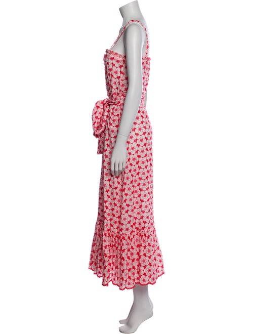 Lisa Marie Fernandez Floral Print Long Dress