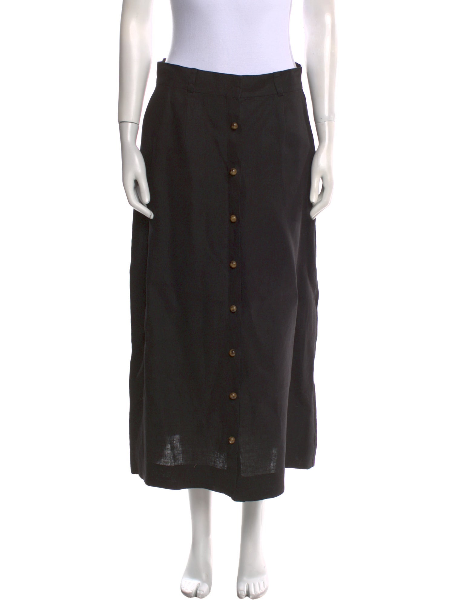 Lisa Marie Fernandez Linen Midi Length Skirt