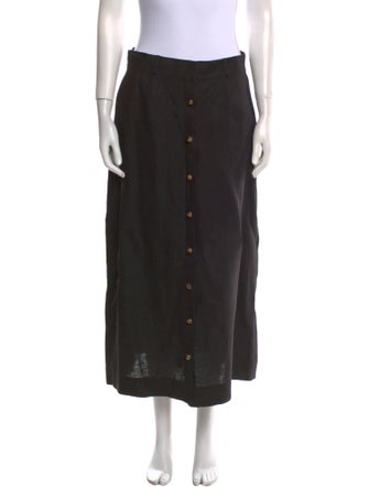 Lisa Marie Fernandez Linen Midi Length Skirt