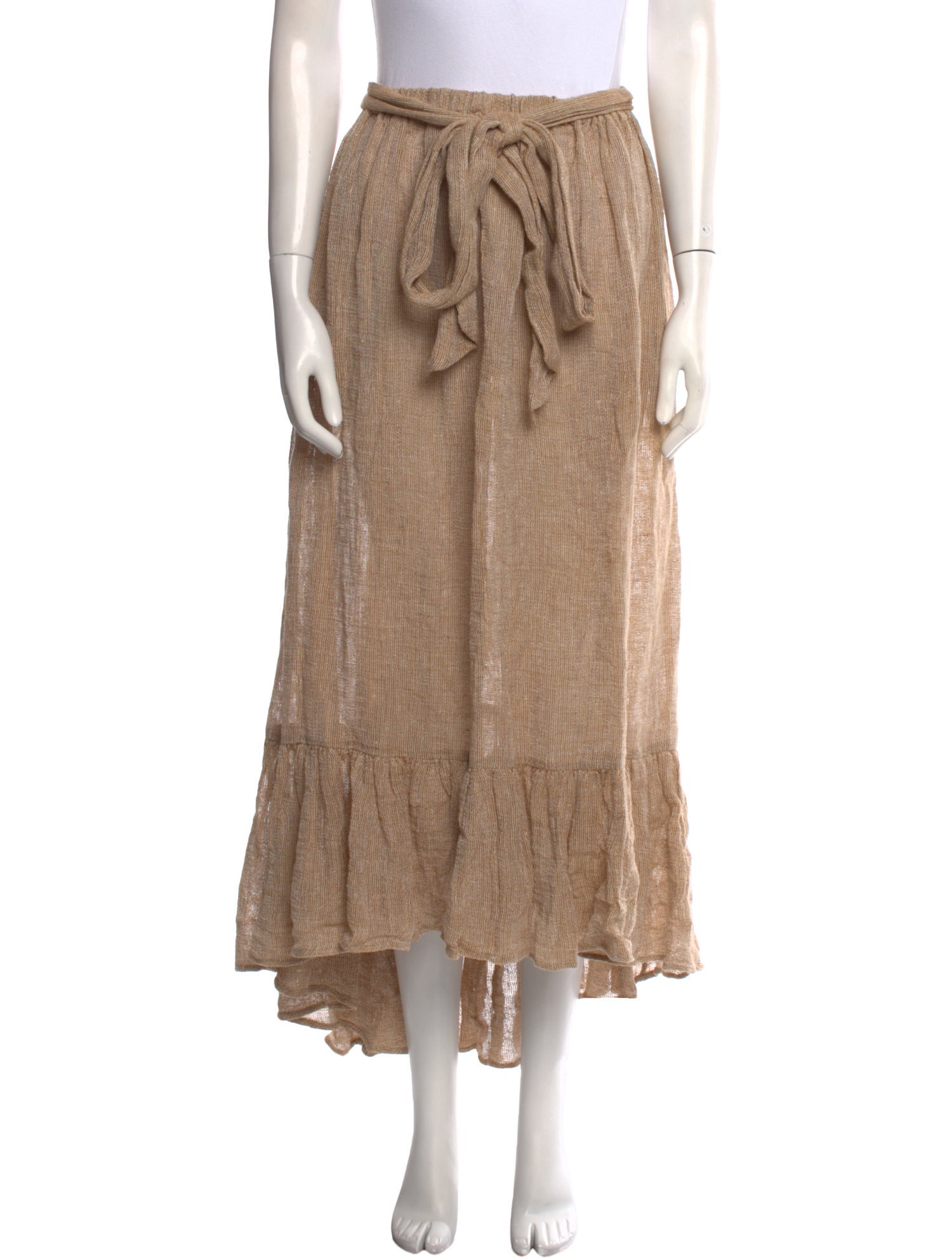 Lisa Marie Fernandez Linen Midi Length Skirt
