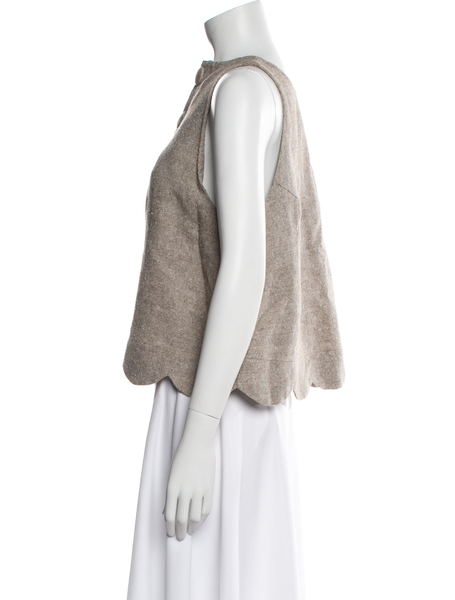 Lisa Marie Fernandez Linen Crew Neck Top