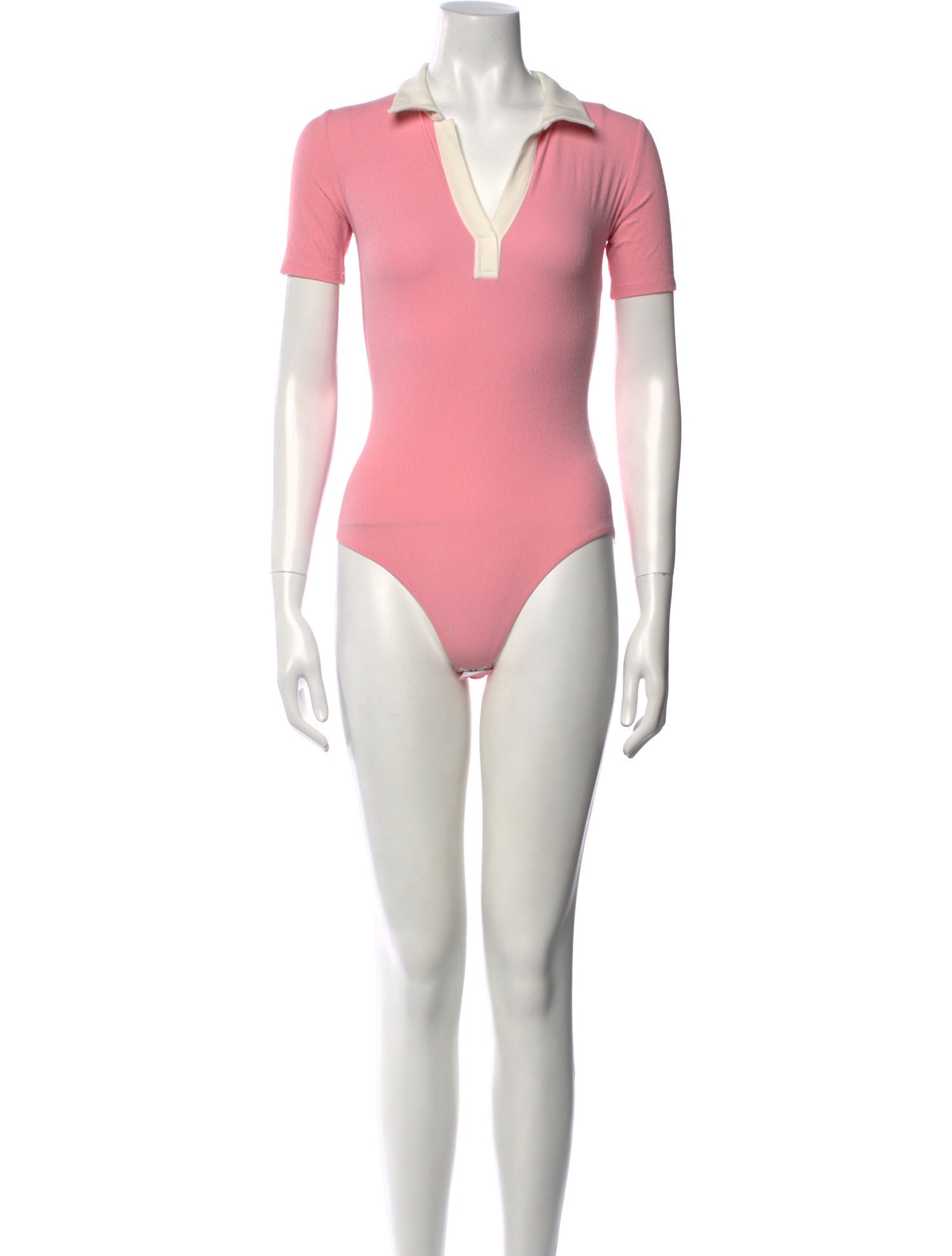 Lisa Marie Fernandez Nylon V-Neck Bodysuit