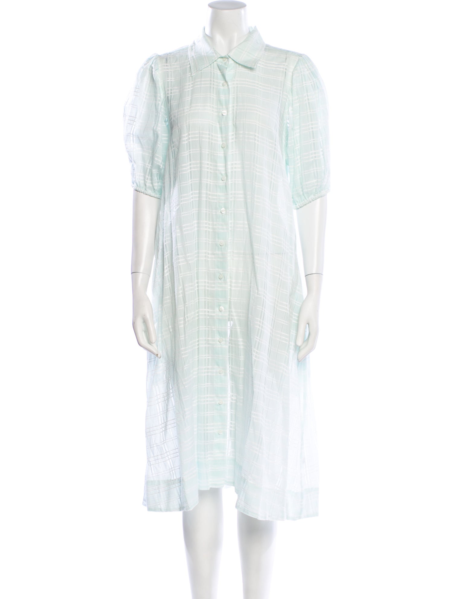 Lisa Marie Fernandez Plaid Print Midi Length Dress