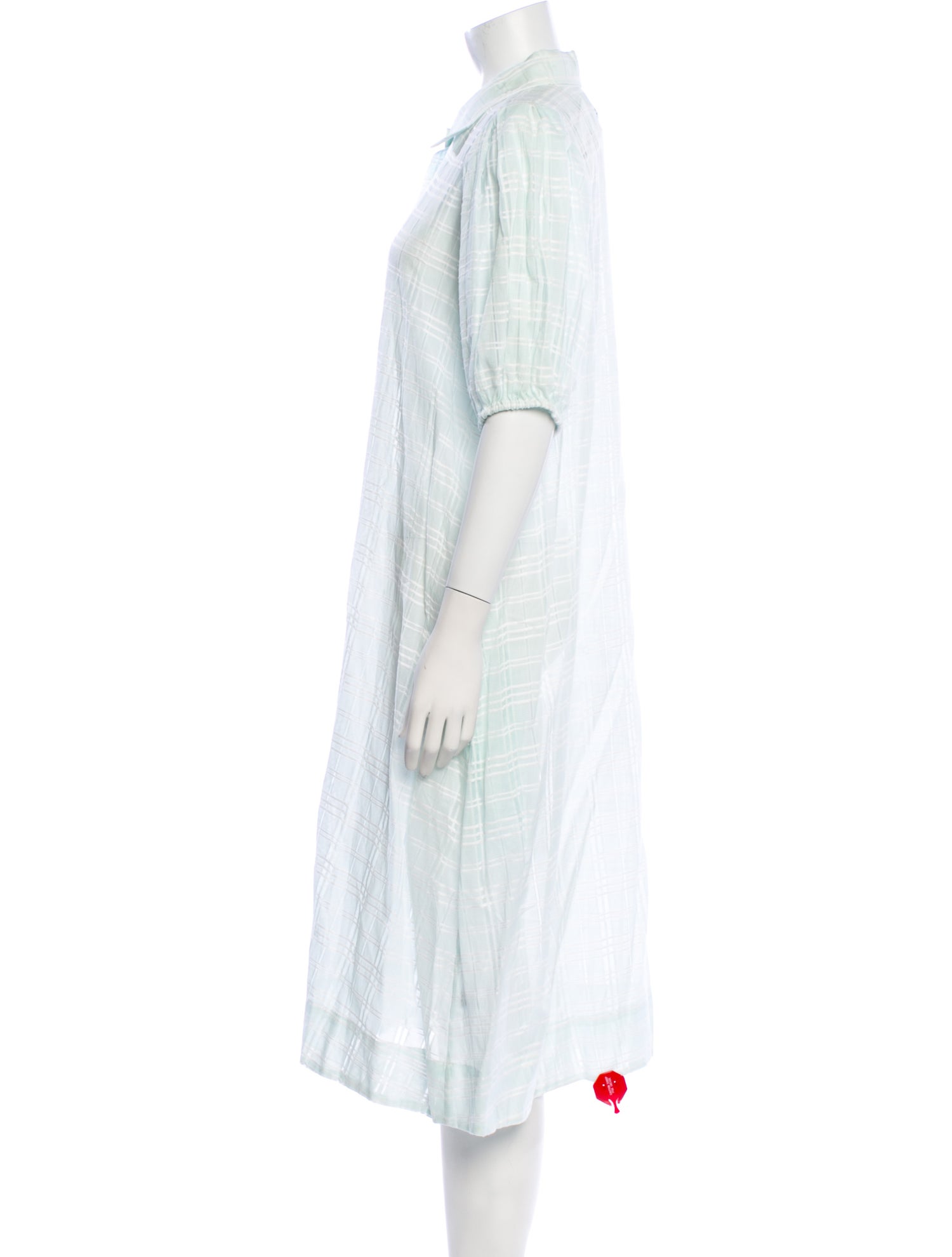 Lisa Marie Fernandez Plaid Print Midi Length Dress