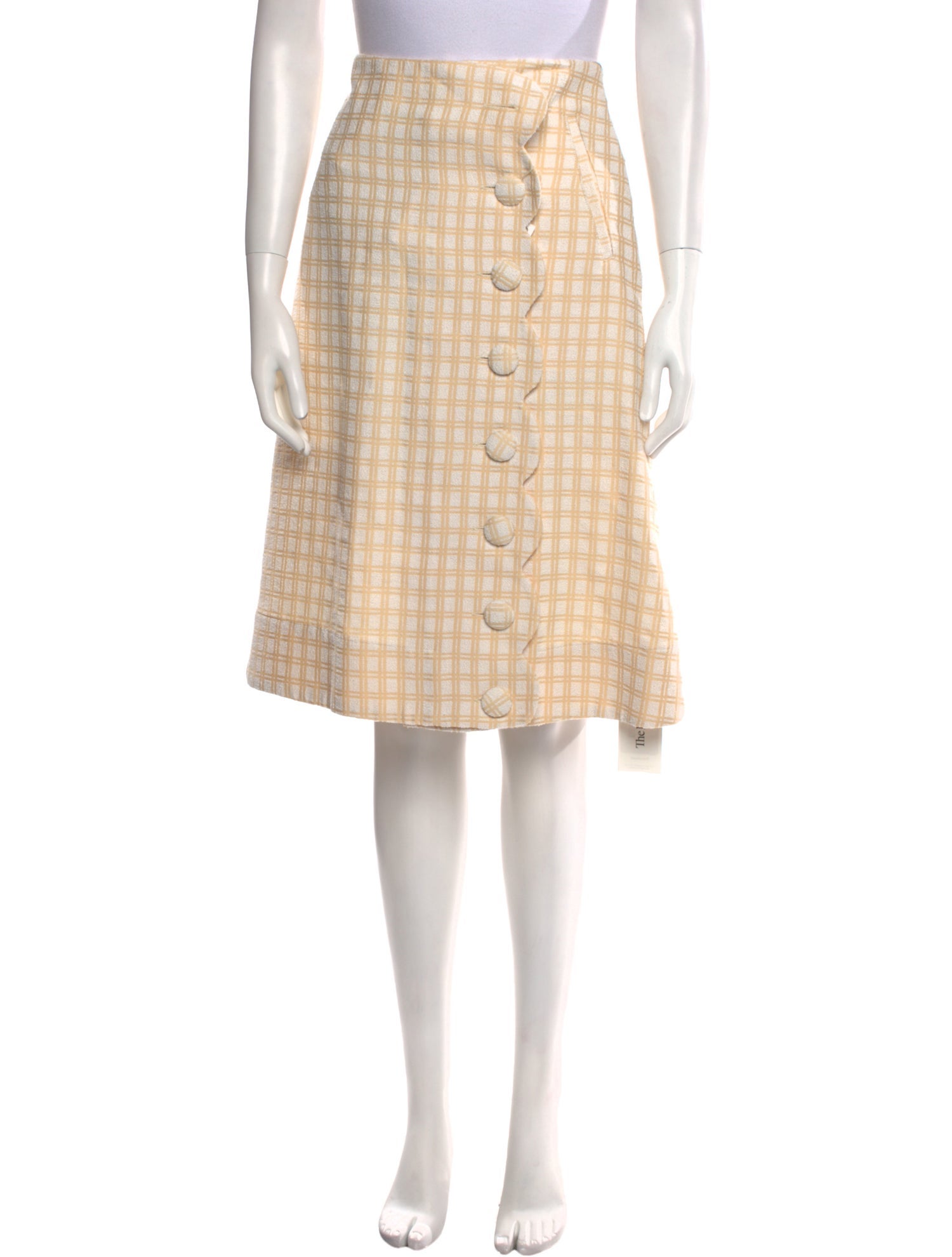 Lisa Marie Fernandez Plaid Print Knee-Length Skirt w/ Tags