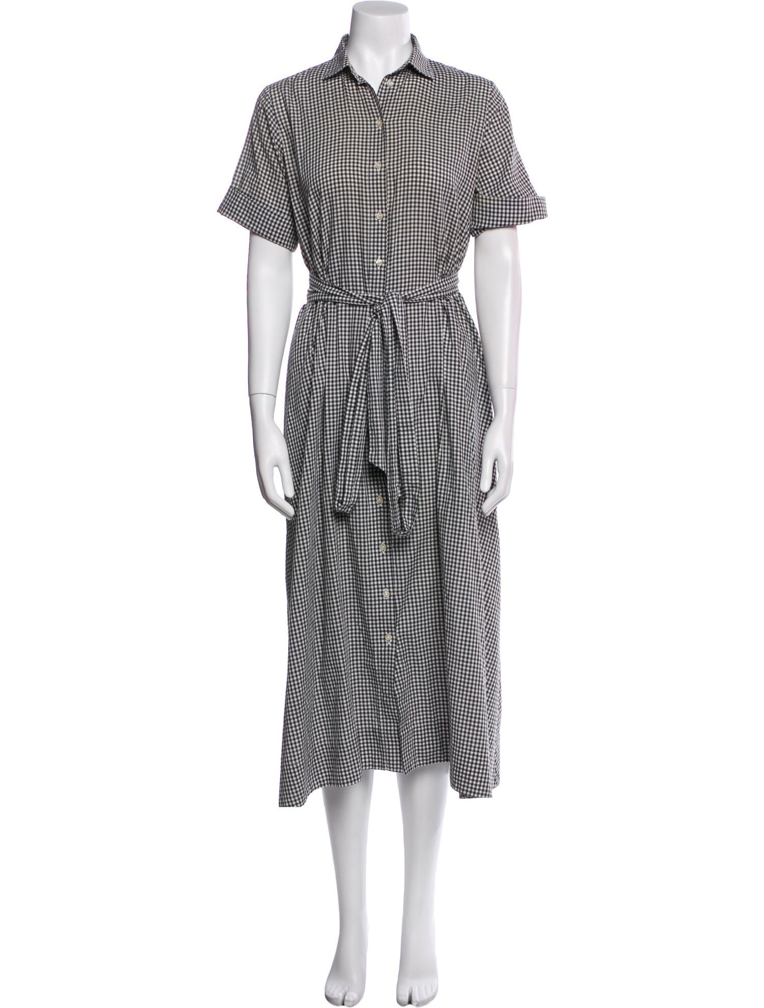 Lisa Marie Fernandez Plaid Print Long Dress