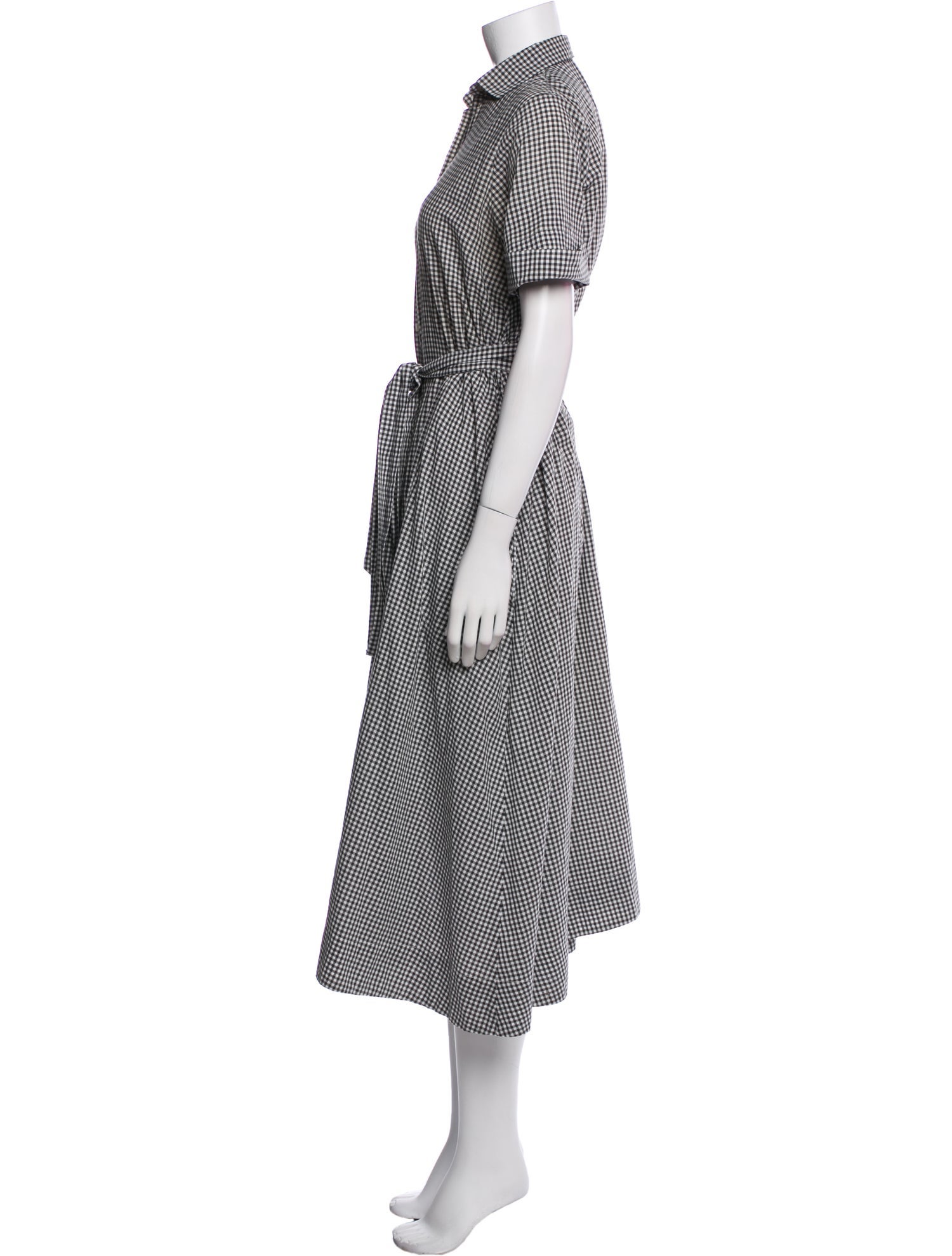 Lisa Marie Fernandez Plaid Print Long Dress