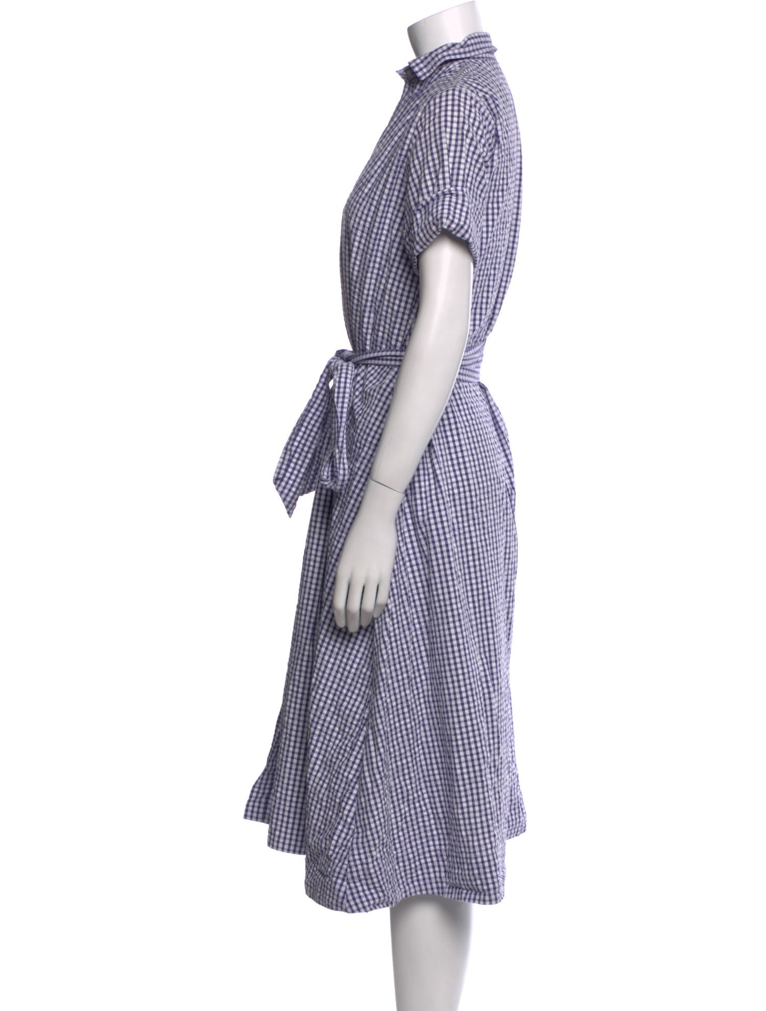 Lisa Marie Fernandez Plaid Print Midi Length Dress