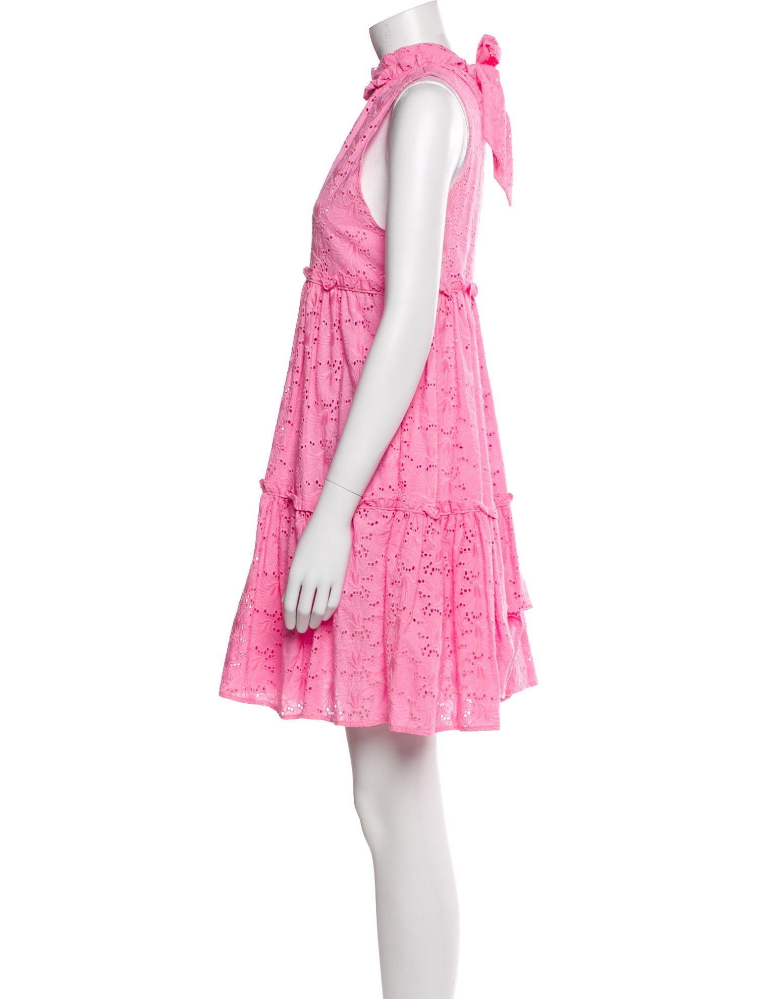 Lisa Marie Fernandez Lace Pattern Mini Dress