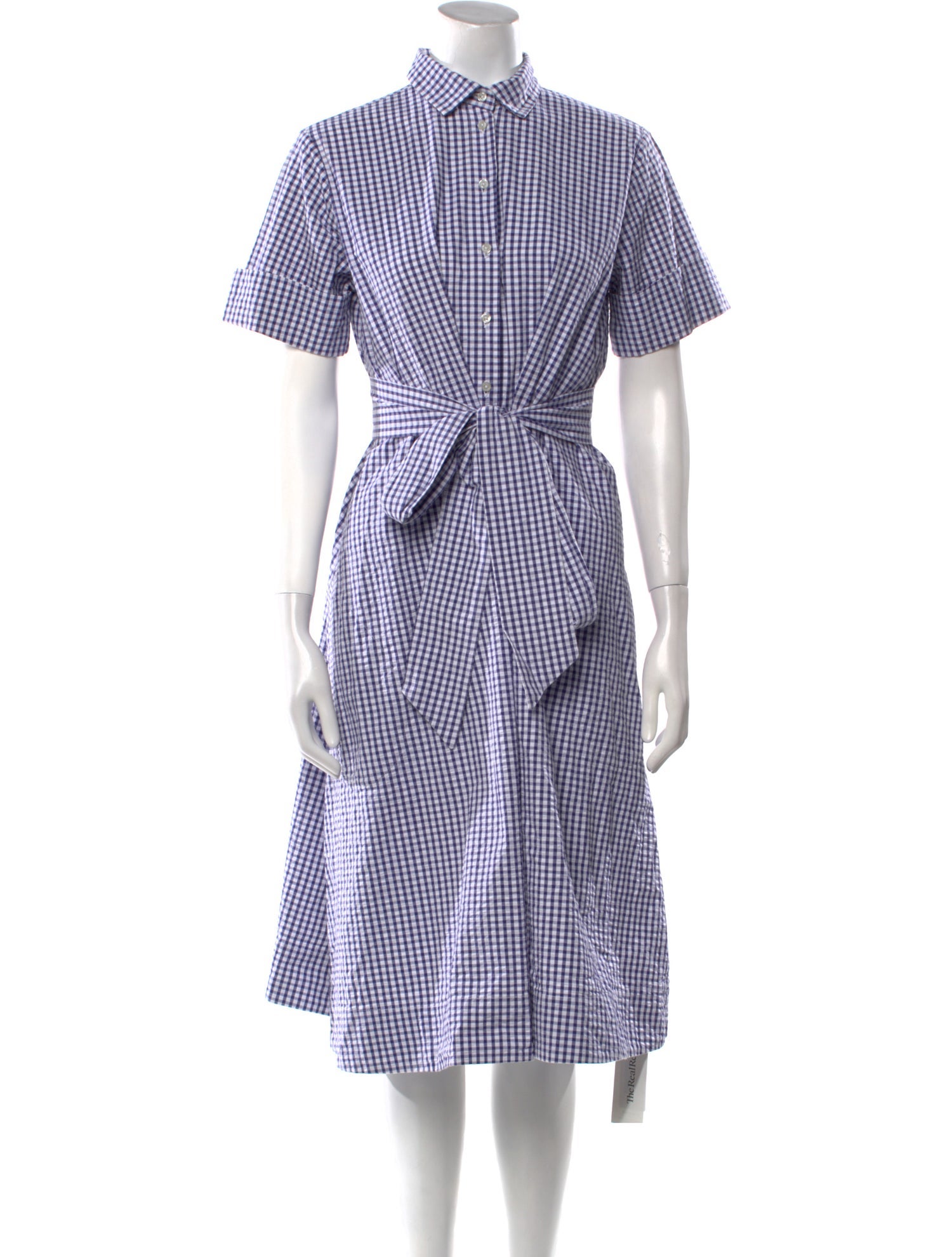 Lisa Marie Fernandez Plaid Print Midi Length Dress