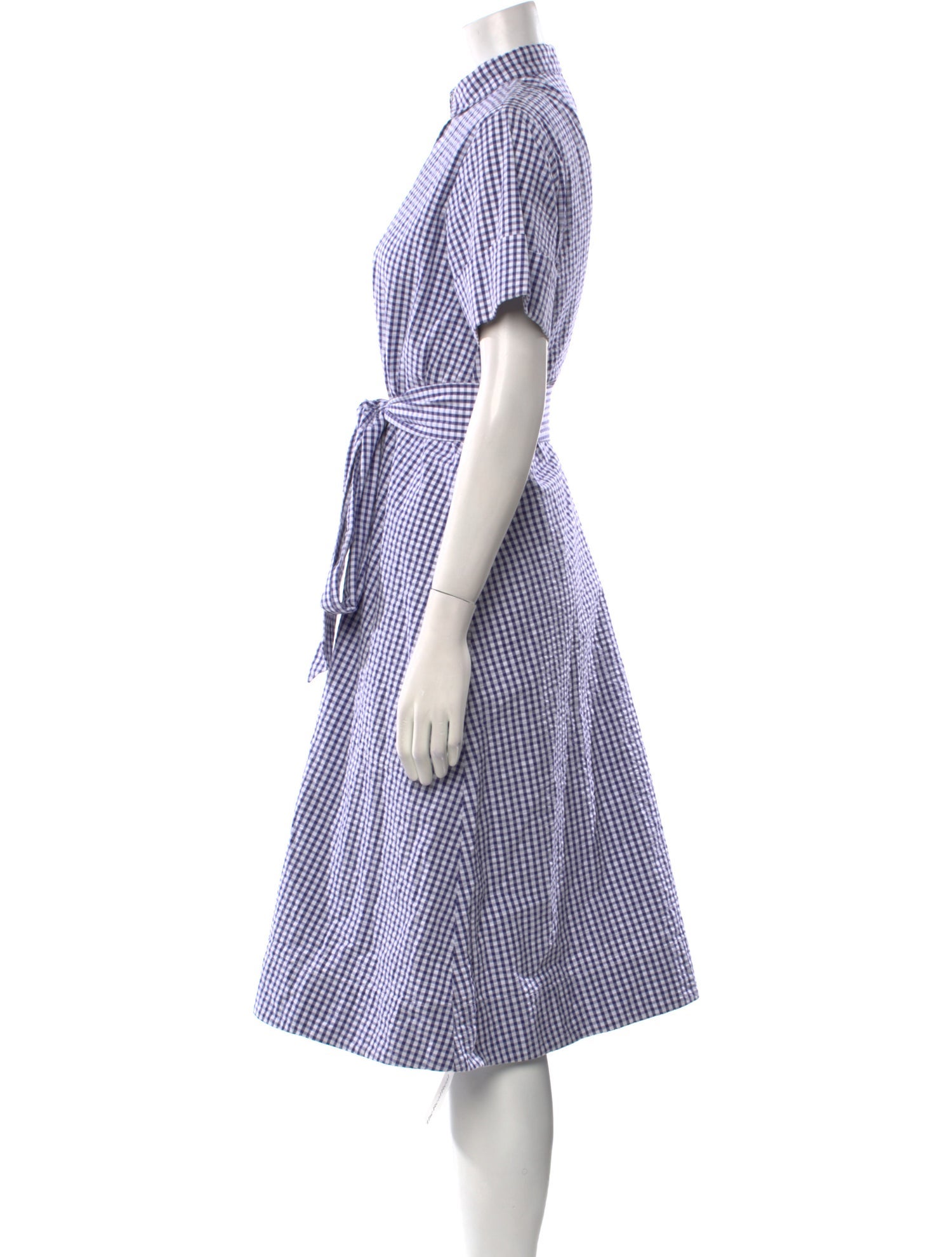 Lisa Marie Fernandez Plaid Print Midi Length Dress