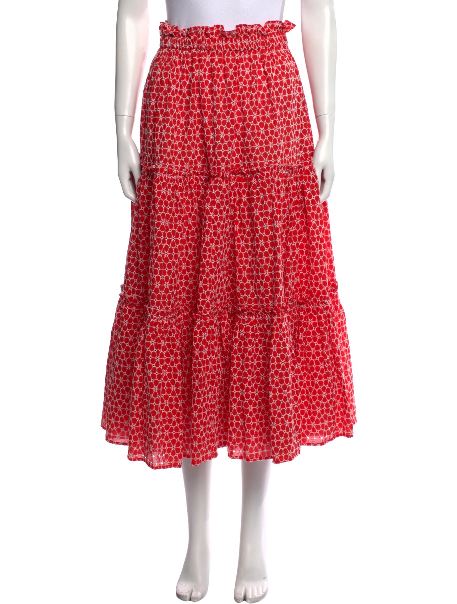 Lisa Marie Fernandez Printed Midi Length Skirt