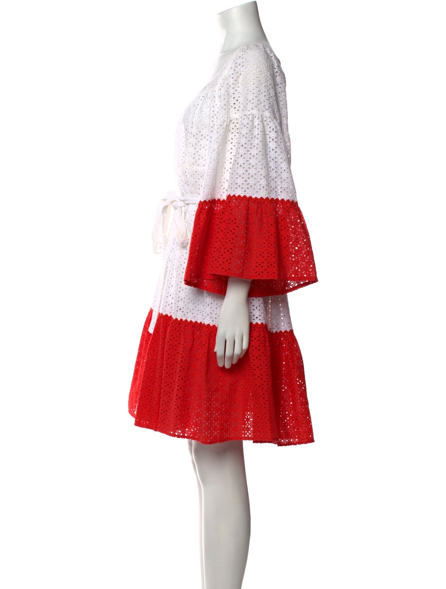 Lisa Marie Fernandez Colorblock Pattern Knee-Length Dress