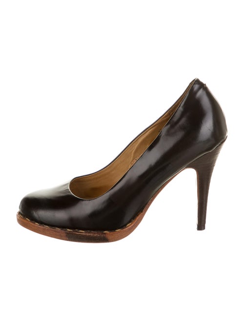 The Office of Angela Scott Leather Pumps Black