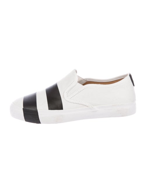 The Office of Angela Scott Striped Sneakers White