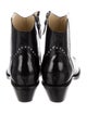 The Office of Angela Scott Leather Colorblock Pattern Western Boots