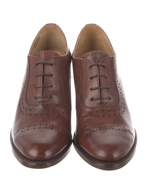 The Office of Angela Scott Leather Lasercut Accents Pumps