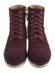 The Office of Angela Scott Suede Beaded Accents Combat Boots
