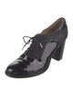 The Office of Angela Scott Patent Leather Sequin Embellishments Pumps