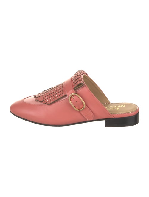 The Office of Angela Scott Leather Studded Accents Mules