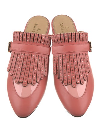 The Office of Angela Scott Leather Studded Accents Mules