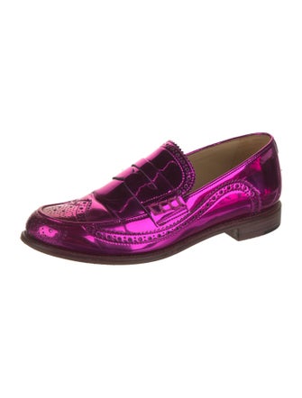 The Office of Angela Scott Leather Lasercut Accents Loafers