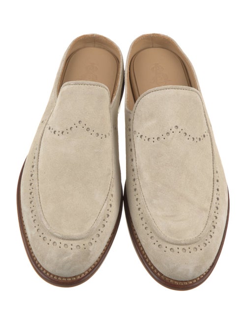 The Office of Angela Scott Suede Lasercut Accents Mules