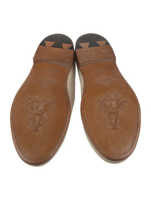 The Office of Angela Scott Suede Lasercut Accents Mules