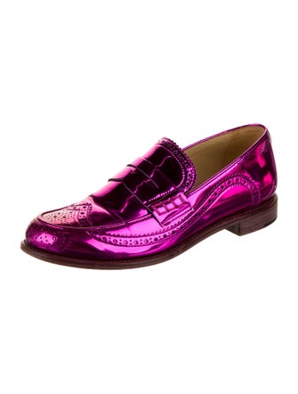 The Office of Angela Scott Leather Lasercut Accents Loafers