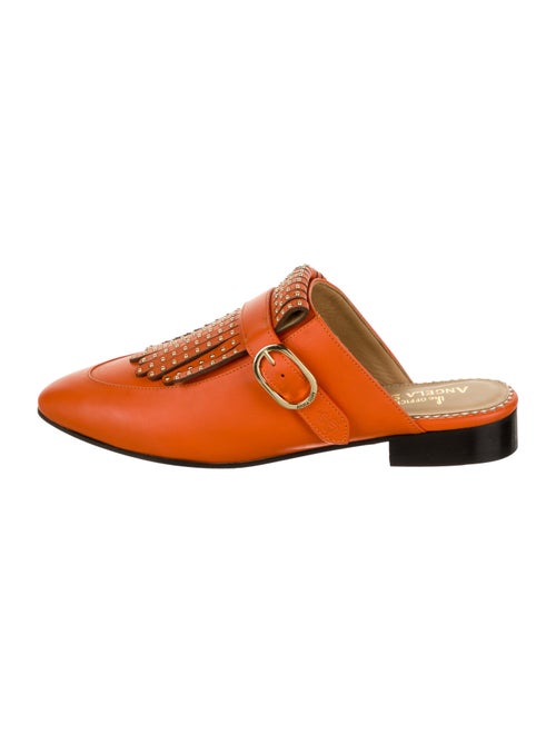 The Office of Angela Scott Leather Studded Accents Mules