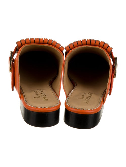 The Office of Angela Scott Leather Studded Accents Mules