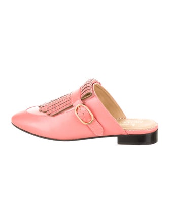 The Office of Angela Scott Leather Studded Accents Mules