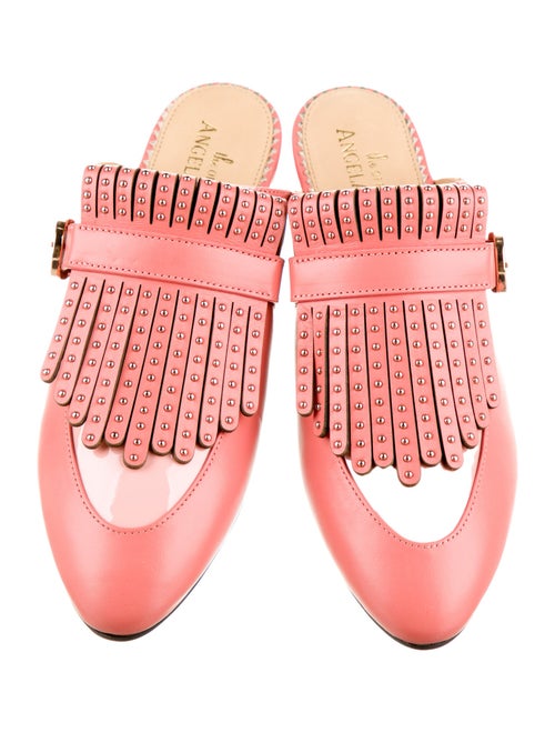 The Office of Angela Scott Leather Studded Accents Mules