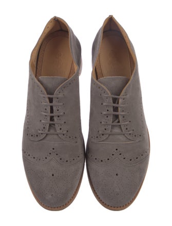 The Office of Angela Scott Suede Lasercut Accents Oxfords