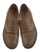 The Office of Angela Scott Leather Animal Print Loafers