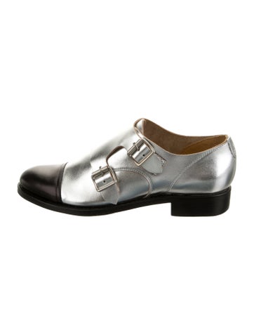The Office of Angela Scott Flats Leather Colorblock Pattern Oxfords Us5.5, It35.5 | 5.5