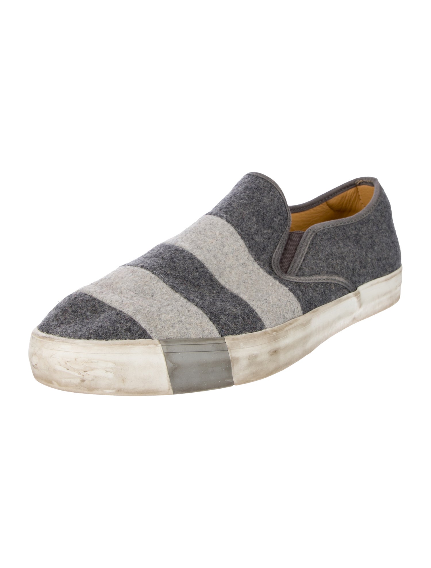 The Office of Angela Scott Wool Colorblock Pattern Sneakers