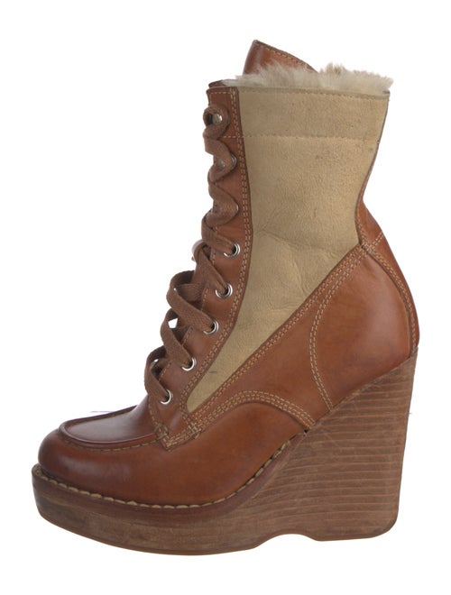The Office of Angela Scott Leather Lace-Up Boots