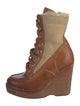 The Office of Angela Scott Leather Lace-Up Boots