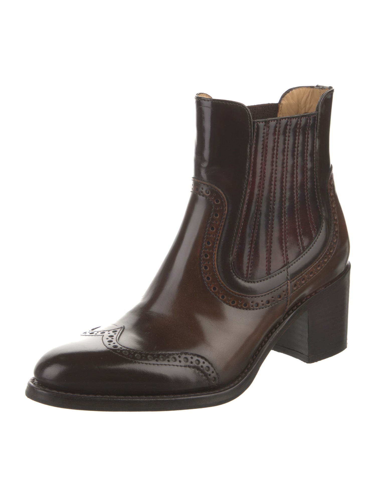 The Office of Angela Scott Leather Chelsea Boots