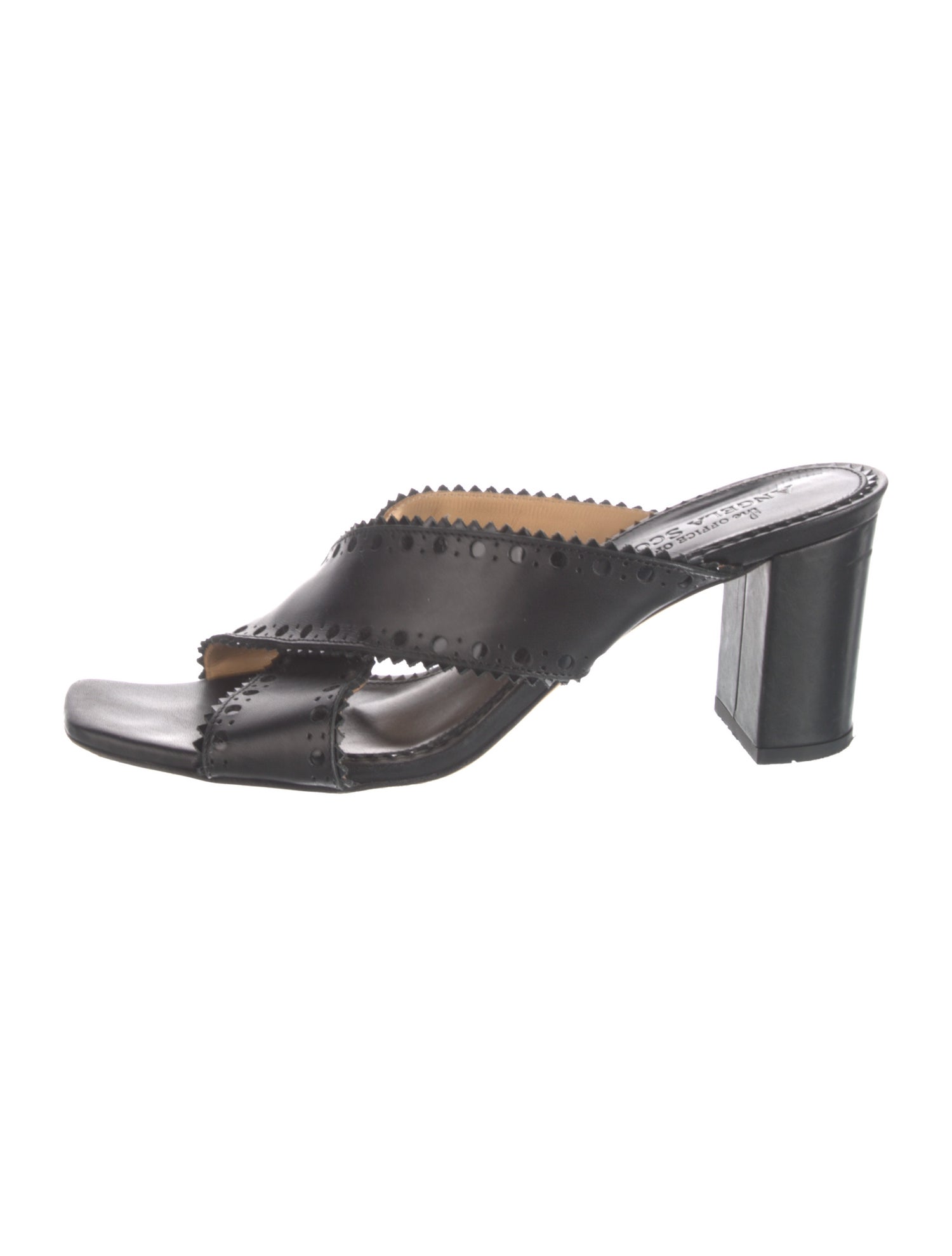 The Office of Angela Scott Leather Lasercut Accents Slides
