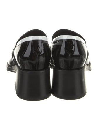 The Office of Angela Scott Patent Leather Cutout Accent Pumps