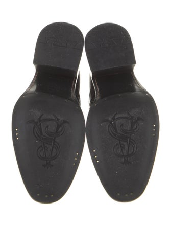 The Office of Angela Scott Patent Leather Cutout Accent Pumps