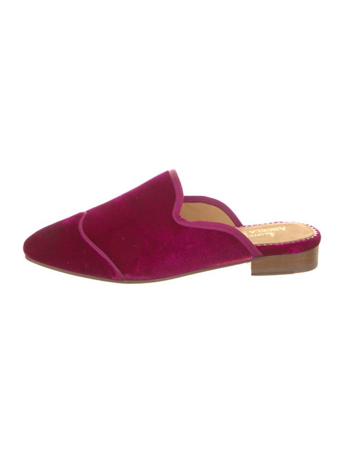 The Office of Angela Scott Velvet Grosgrain Trim Mules