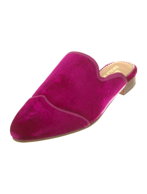 The Office of Angela Scott Velvet Grosgrain Trim Mules