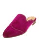 The Office of Angela Scott Velvet Grosgrain Trim Mules