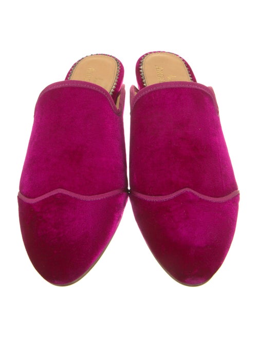 The Office of Angela Scott Velvet Grosgrain Trim Mules